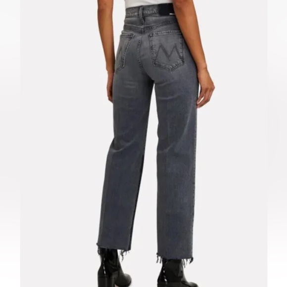 Mother Superior The Rambler Ankle Fray Straight Jeans Hitting The Pavement Sz 24 - Picture 3 of 11